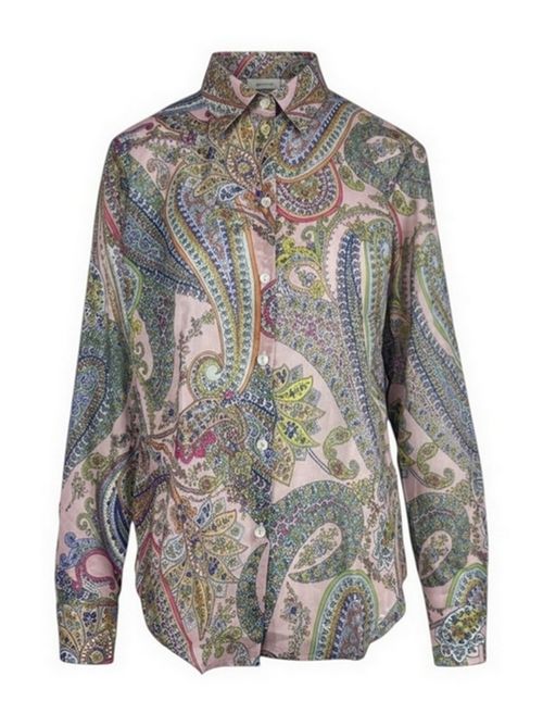 camicia donna fantasia cachemire rosa Camicetta Snob | 676-41485821